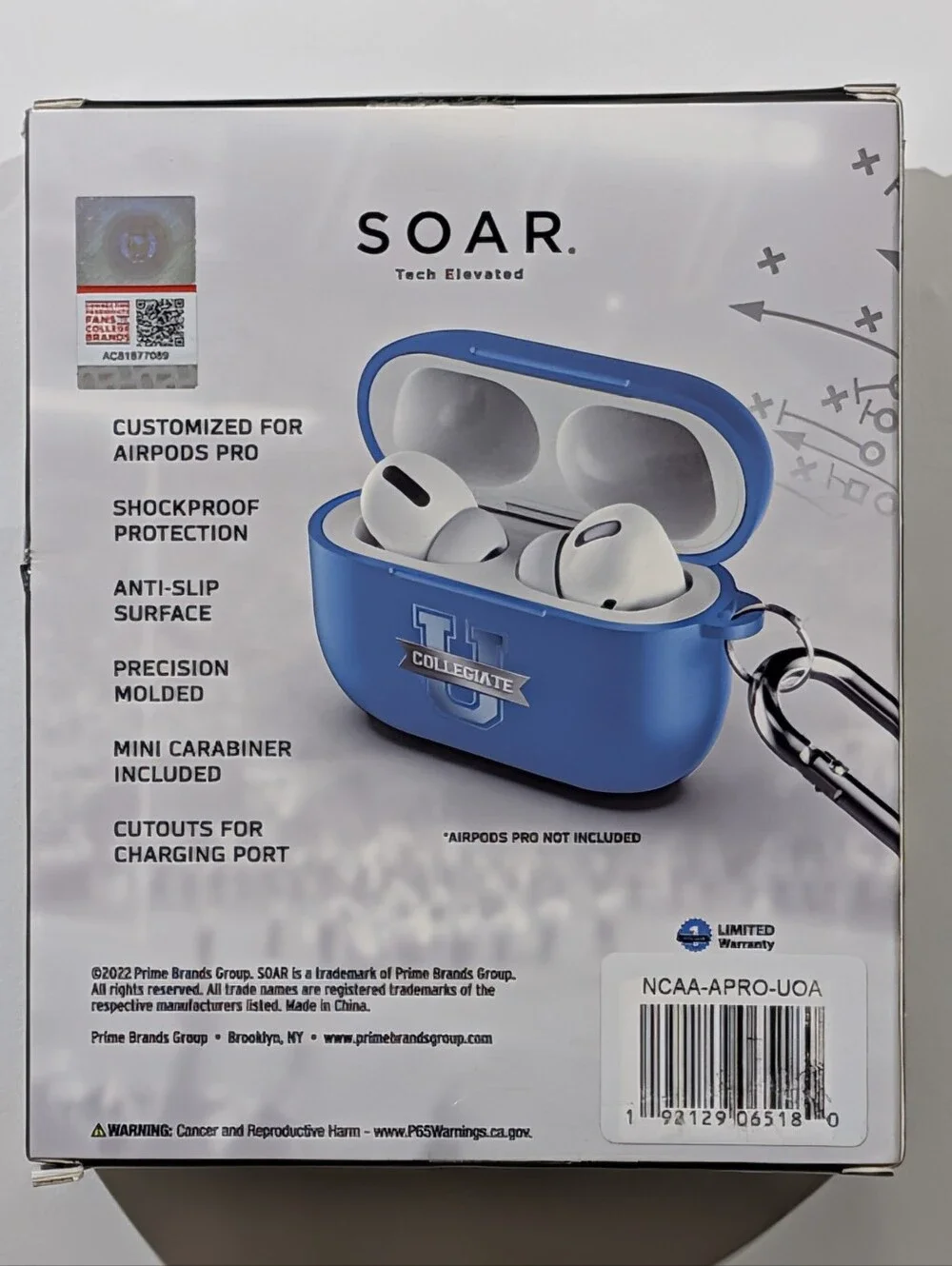 SOAR NCAA Auburn Tigers AirPods Pro Protective Soft Shell Case NIB